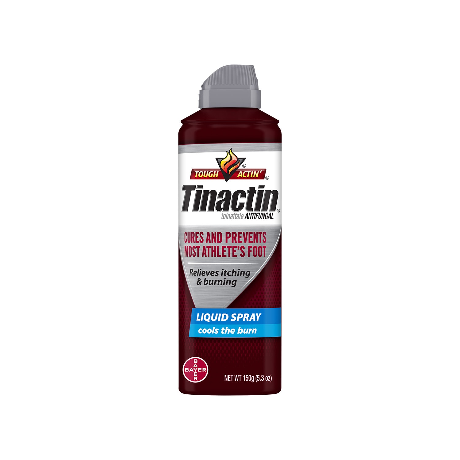 red, white and gray can of Tinactin® Athlete’s Foot Liquid Spray